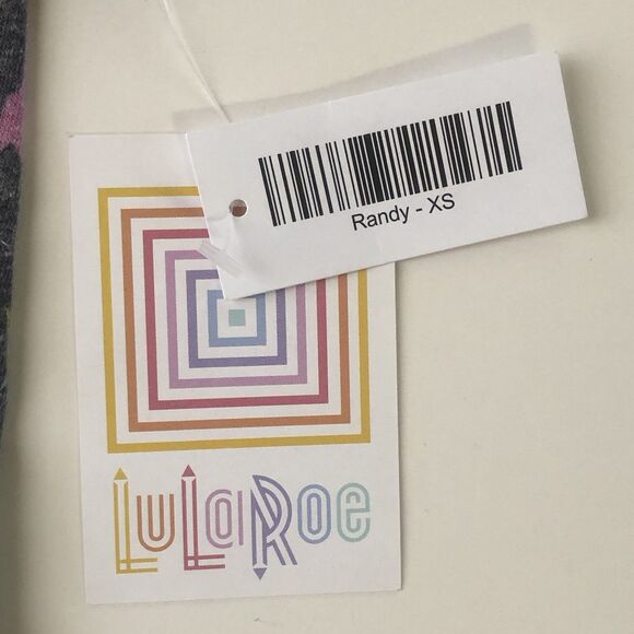 Lularoe Randy Women’s 3/4 Sleeve Raglan Tee Gray/charcoal Colorful Arrows NWT - Picture 10 of 13